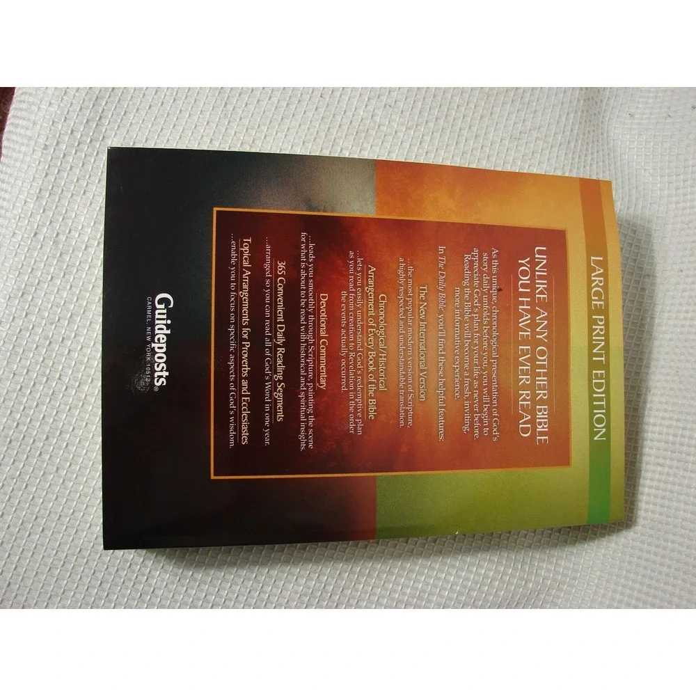 The Daily Bible Large Print Edition New International Version NIV Chronological